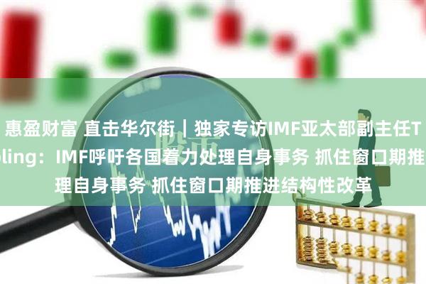 惠盈财富 直击华尔街｜独家专访IMF亚太部副主任Thomas Helbling：IMF呼吁各国着力处理自身事务 抓住窗口期推进结构性改革